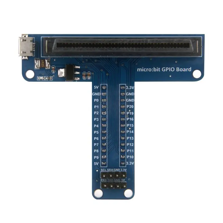 Osoyoo Bbc Micro:Bit Gpio T-Shape Breakout Extension Shield On Breadboard 1