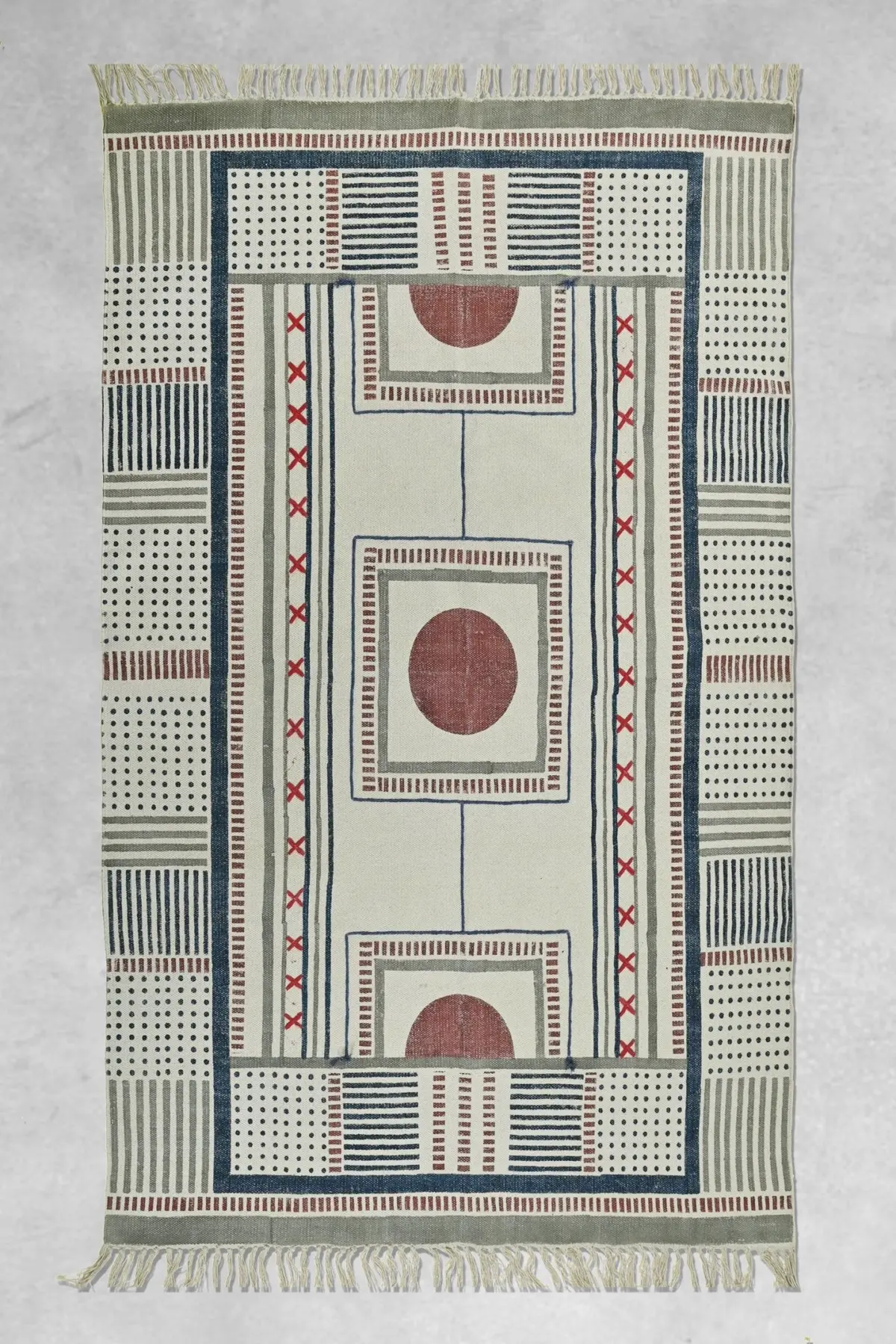 Narciss    - Block Printed Rug 1