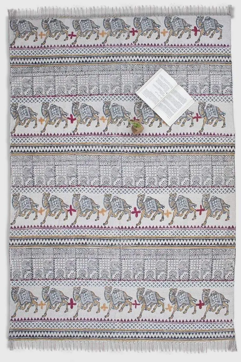 Old Dessert - Hand Embroidered Rug 1