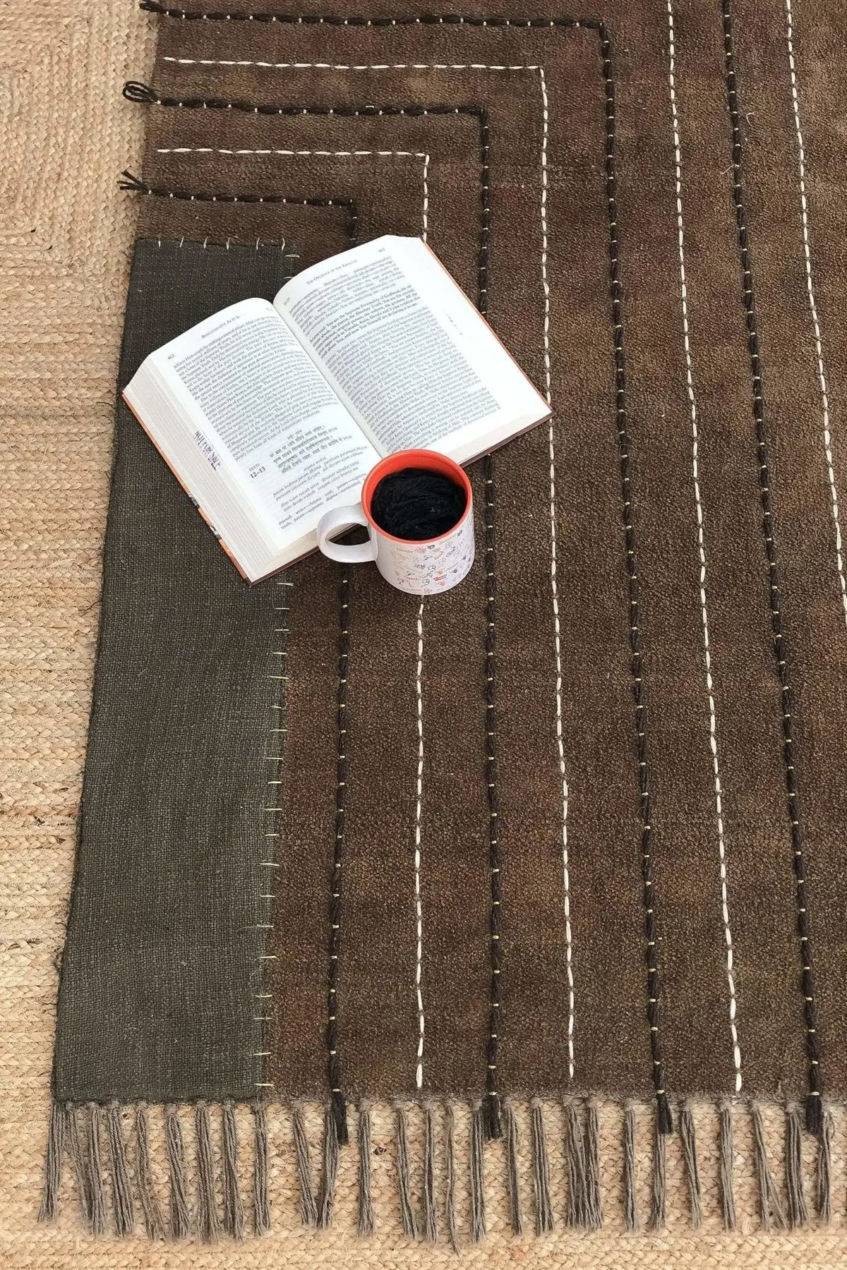 Orlando - Overdyed Hand Embroidered Rug 1