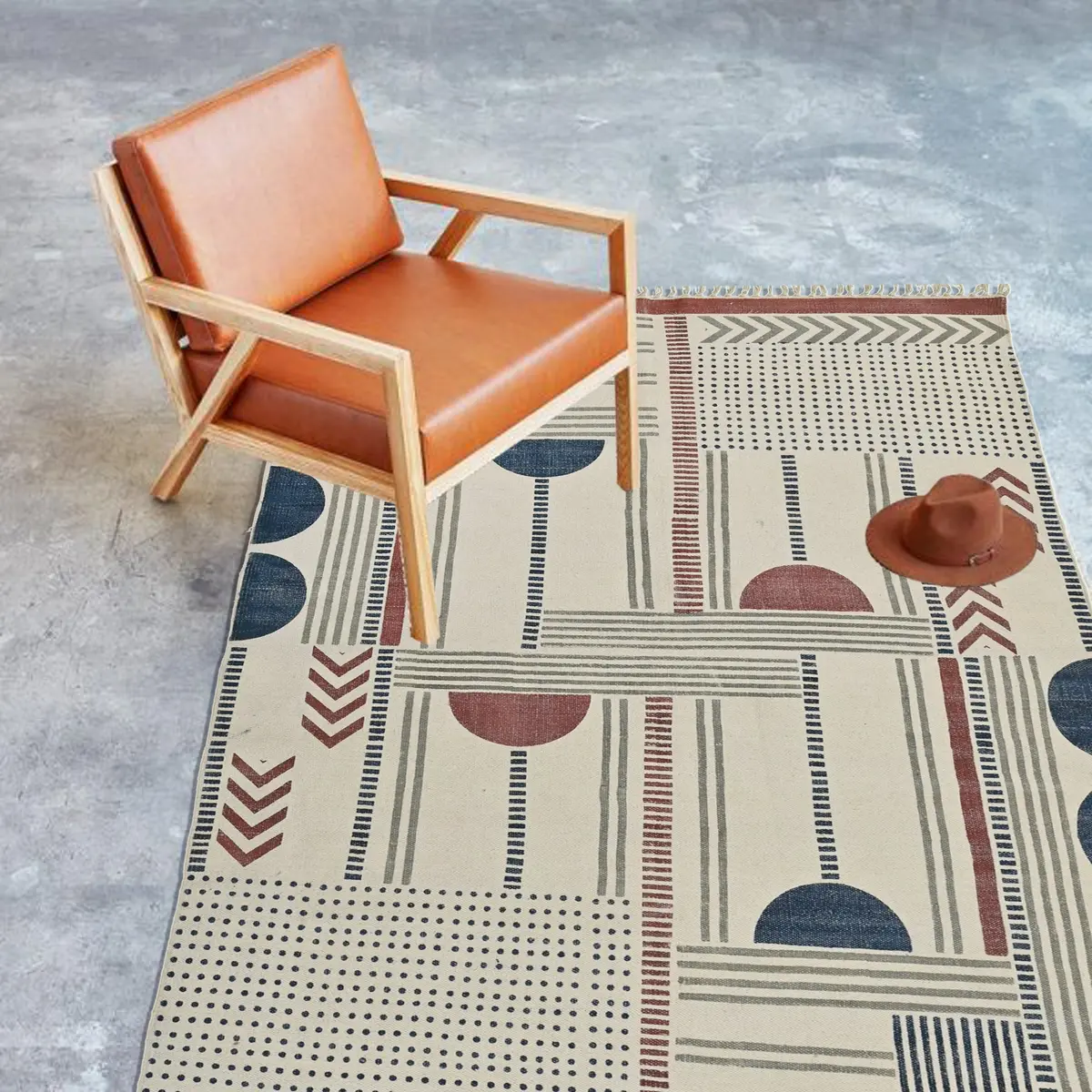 Premier - Block Printed Cotton Rug 2