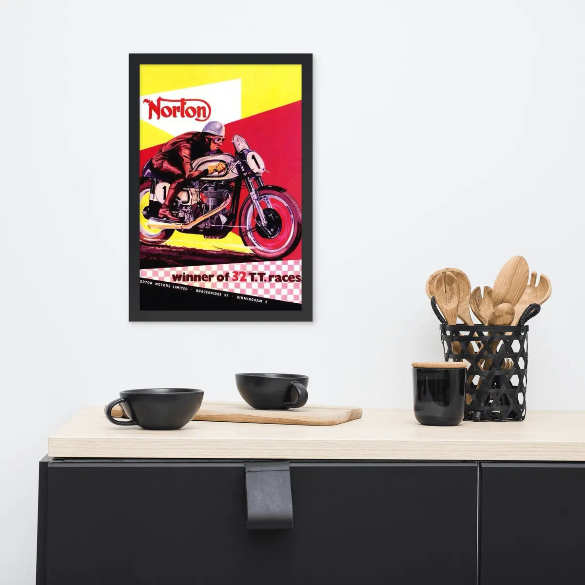 Framed Norton Tt Poster 4