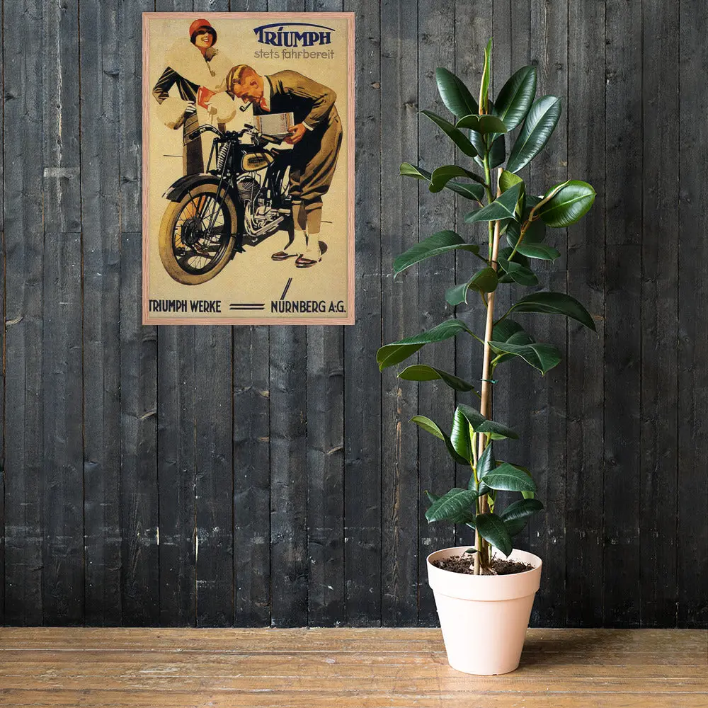 German Triumph Ad Framed Photo Paper Poster 14