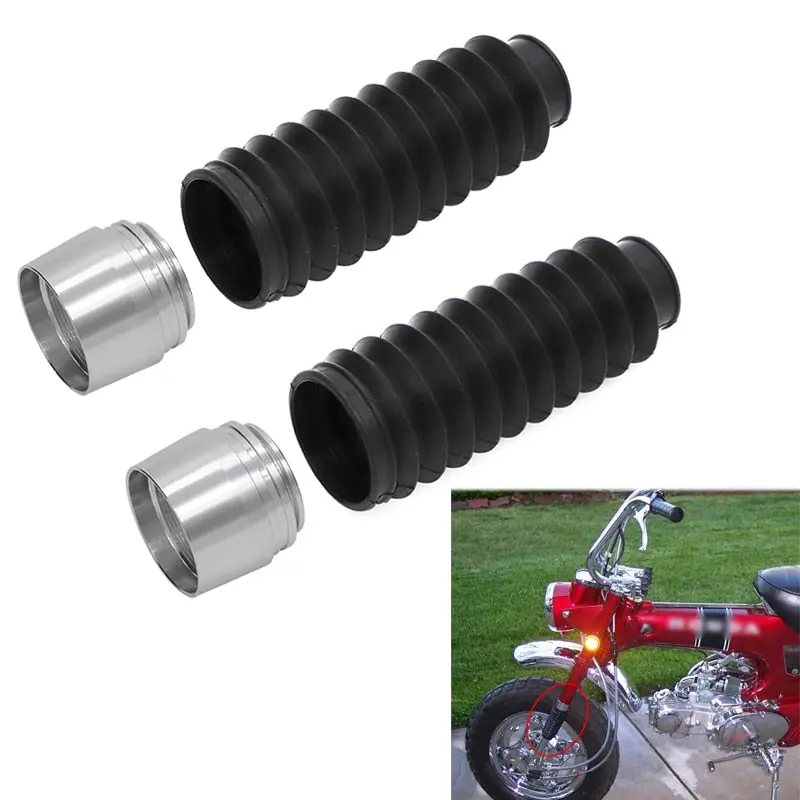 1968 - 1978 Z50  1969-1971 Ct70 Ct70h  Fork Boots With  Aluminum Caps 1