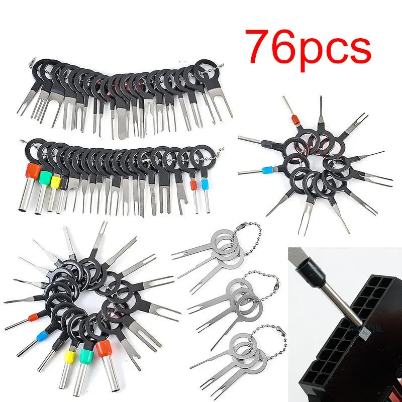76/70/59/41/  Car Terminal Removal Tool Puller Auto Set Motorist Kit Automotive Repair Tool Stylus Wire Crimp Pin Extractor 1
