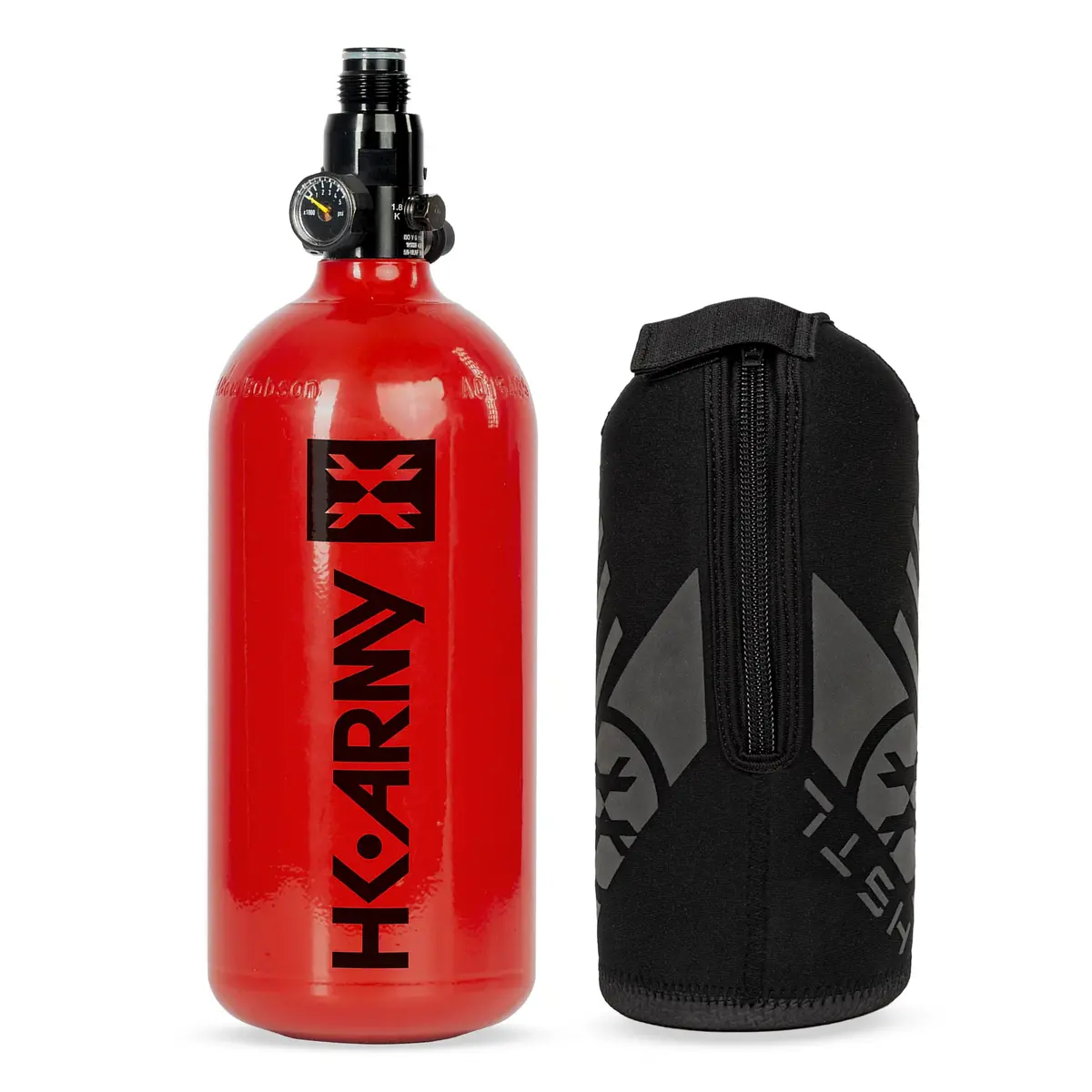 Red 48Ci/3000Psi Aluminum Hpa Tank W/ Neoprene Padded Cover 1