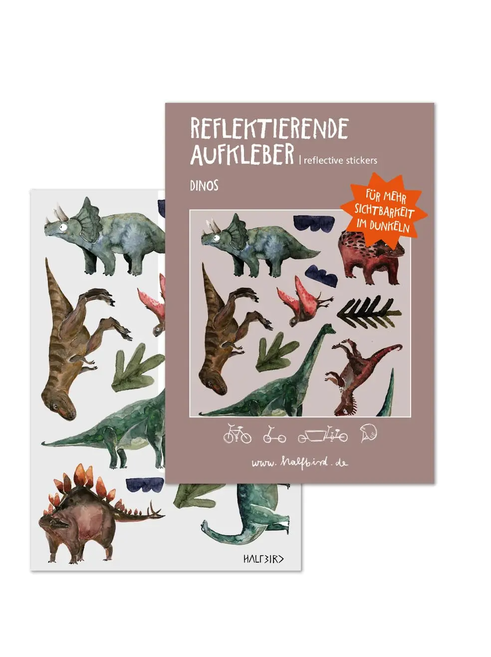 Set Reflektierende Aufkleber "Dino" 1