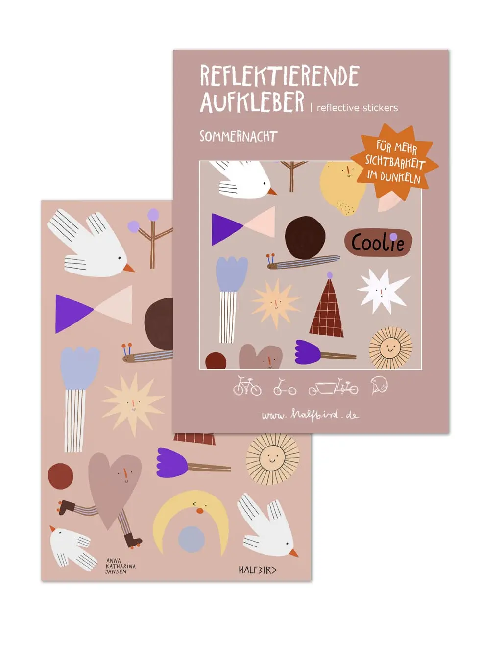 Set Reflektierende Aufkleber "Sommernacht" 1