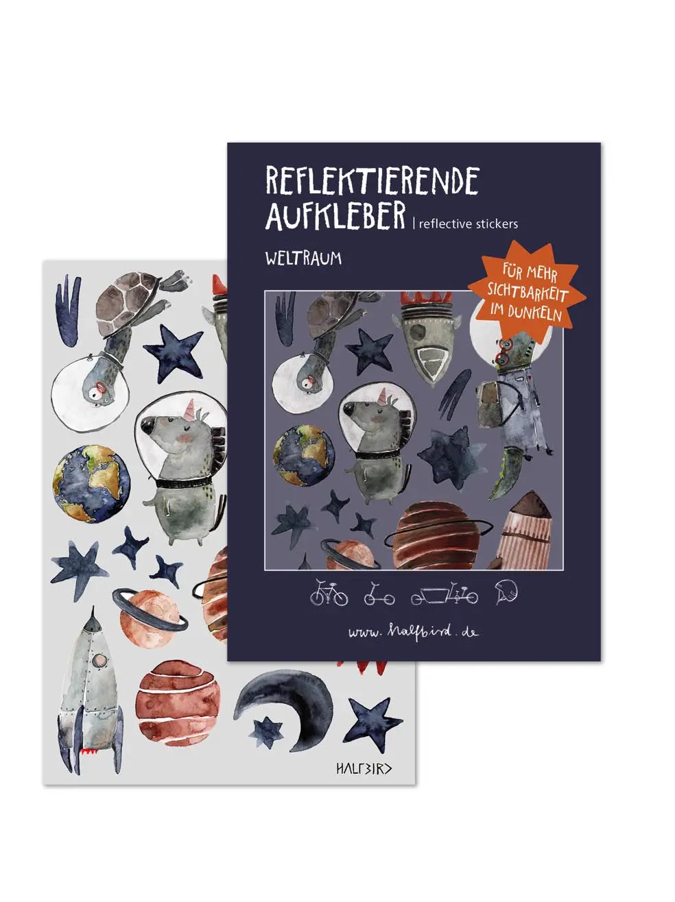 Set Reflektierende Aufkleber "Weltraum" 1