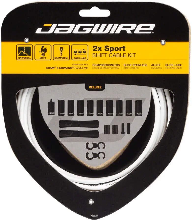 Jagwire 2X Sport Shift Cable Kit - White 1