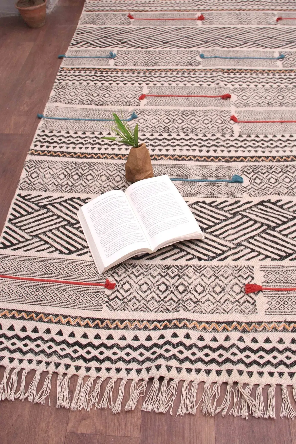 Saddler - Block Printed Rug 4
