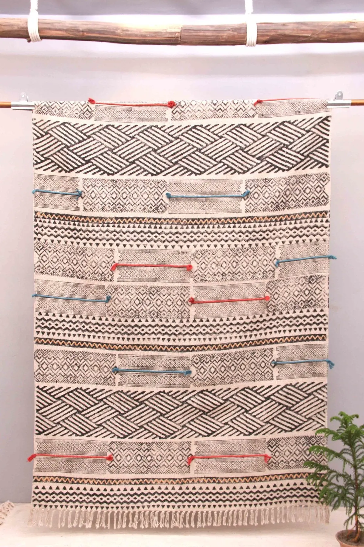 Saddler - Block Printed Rug 1
