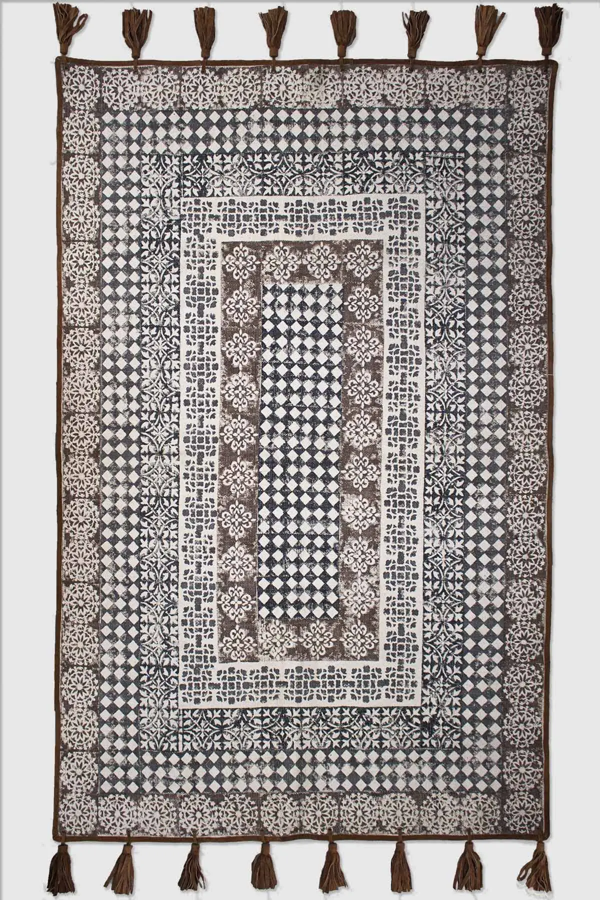 Saffron - Block Printed Rug 1