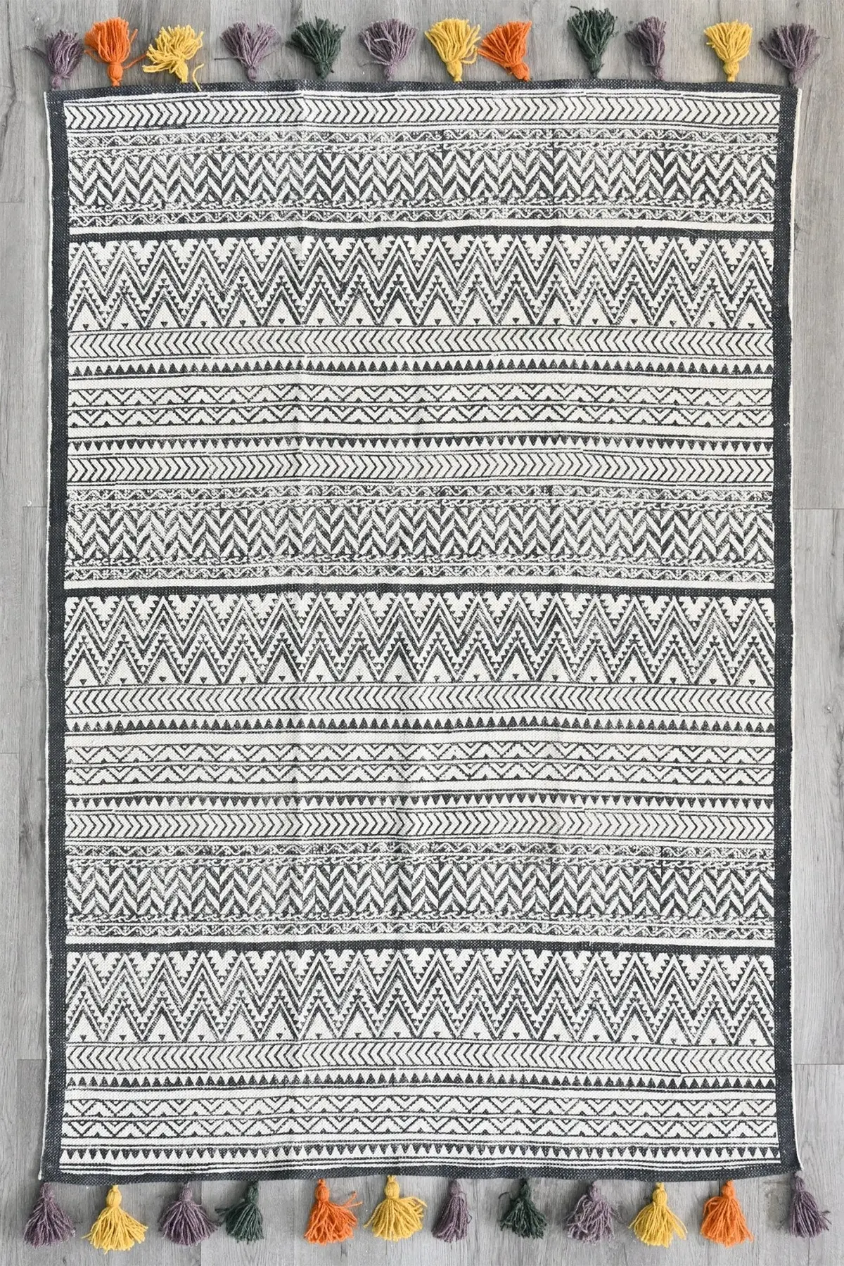 Sand - Block Printed Rug 1