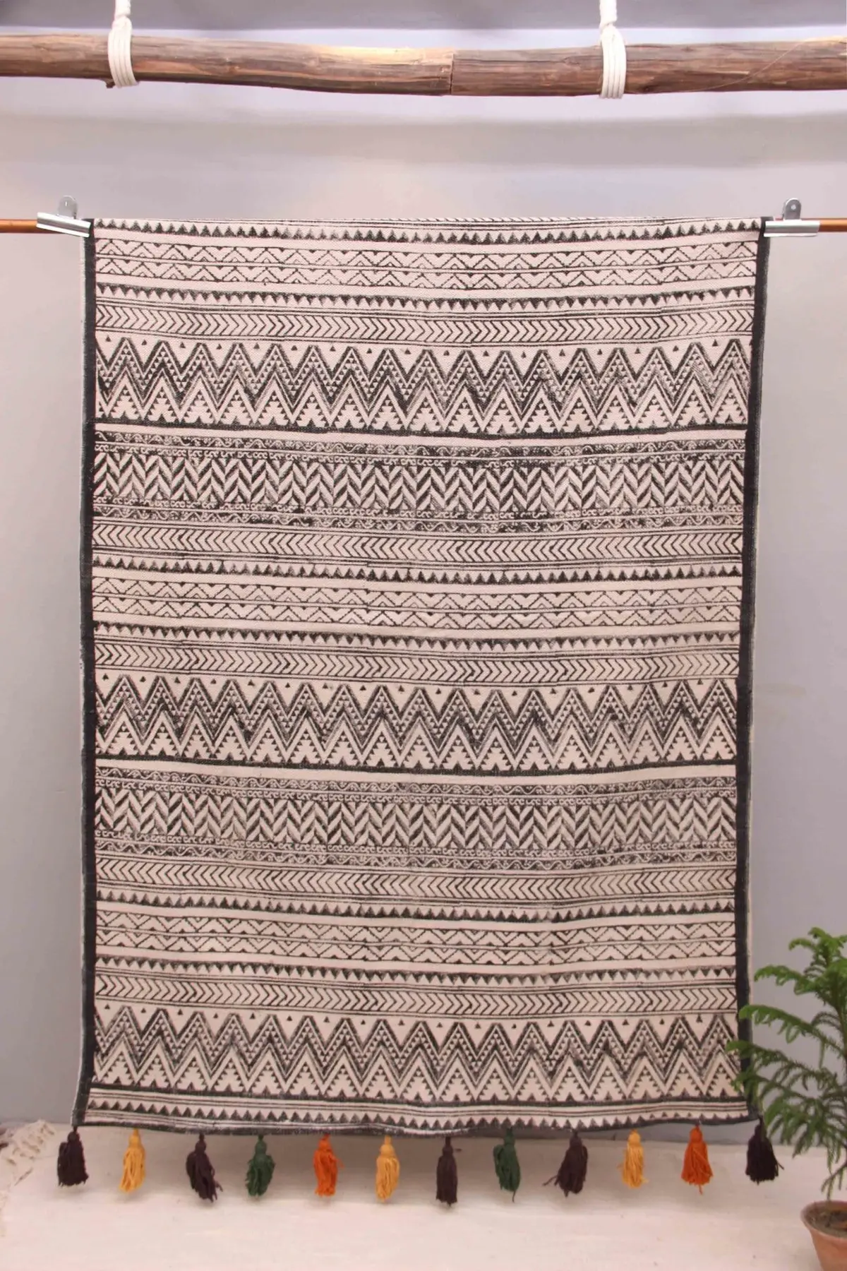 Sand - Block Printed Rug 4