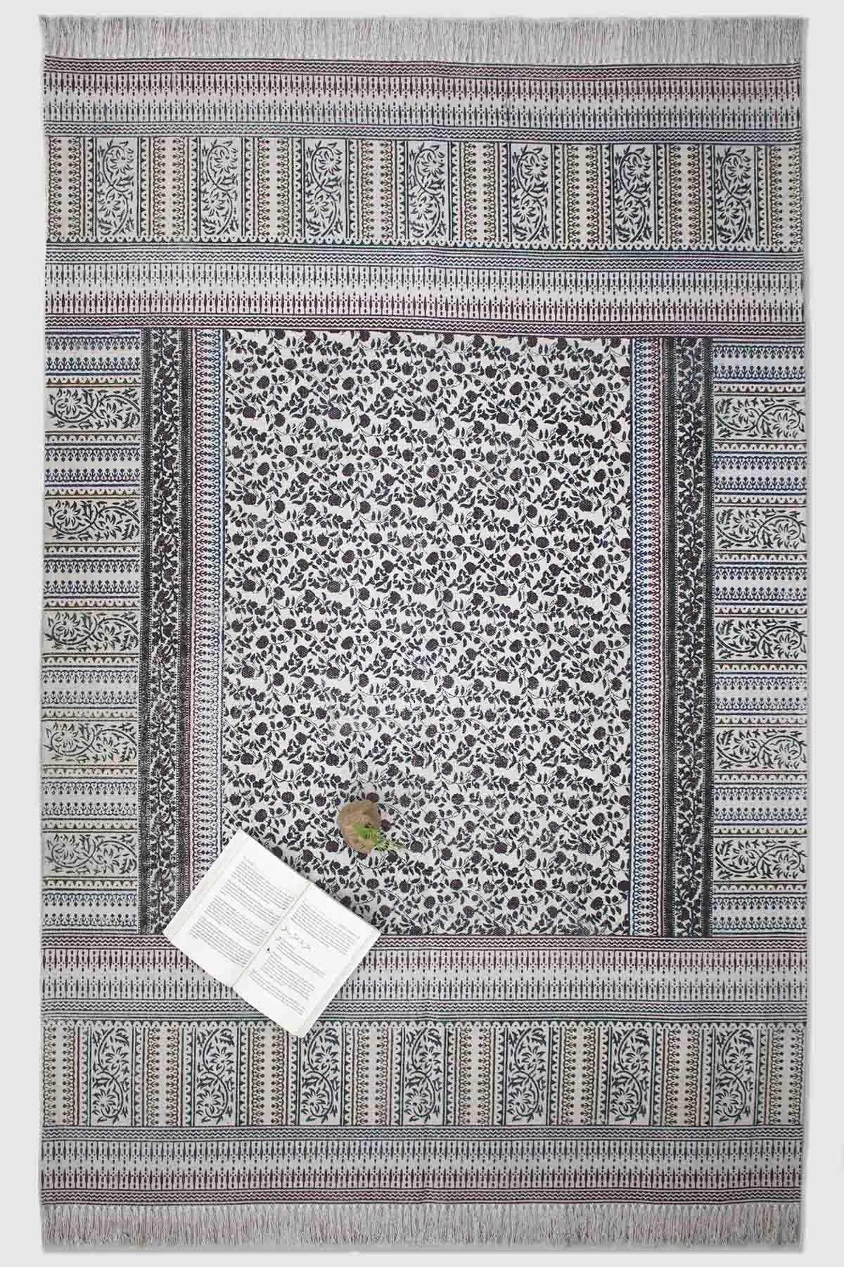 Sandalwood - Block Printed Rug 5