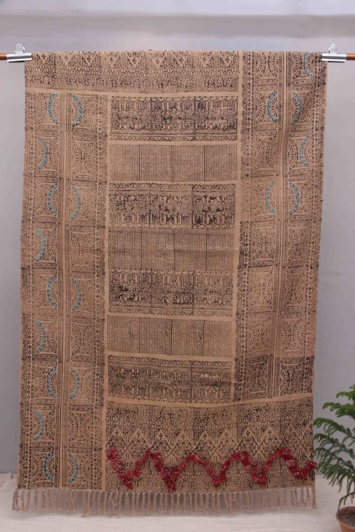 Saucer - Block Printed Rug 1