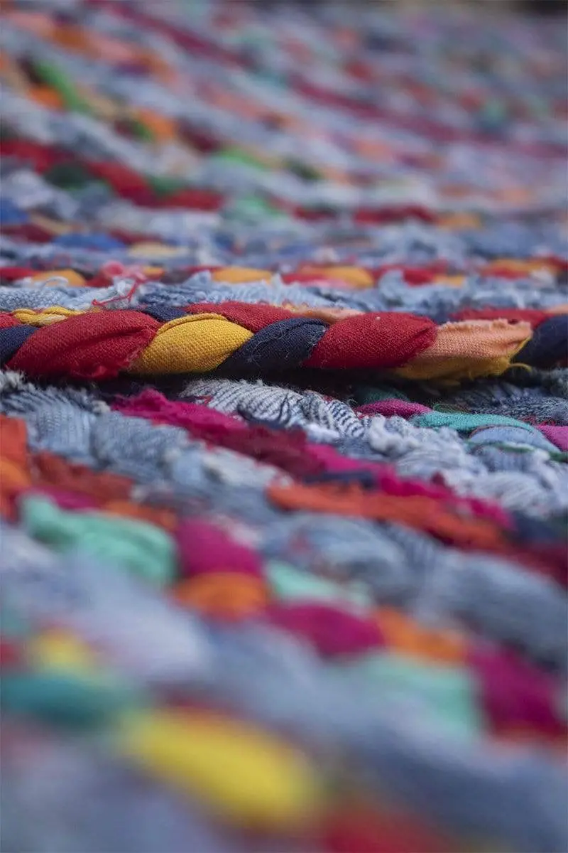 Serena - Braided Denim Chindi Rug - Oval 3