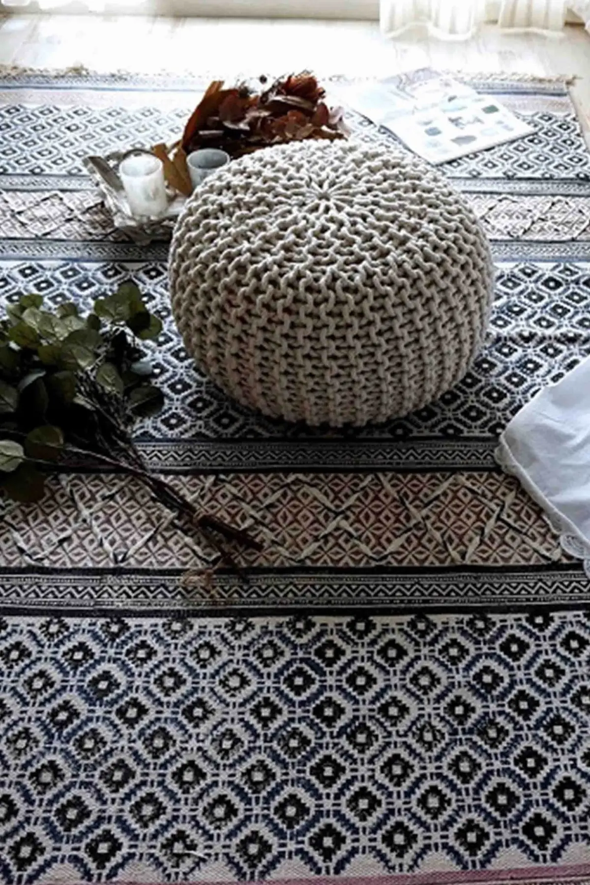 Shibuya - Block Printed Rug 7
