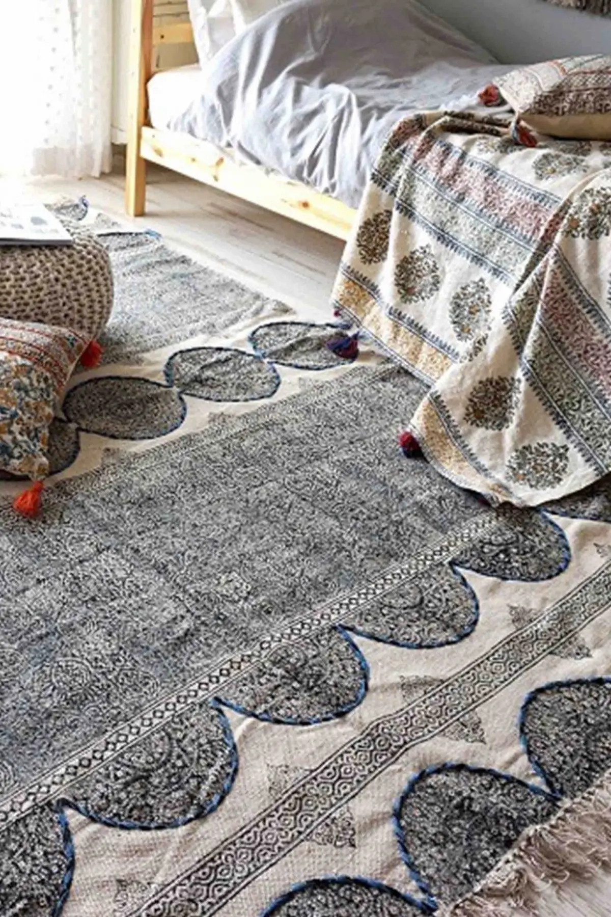 Skyler - Block Printed Rug 4