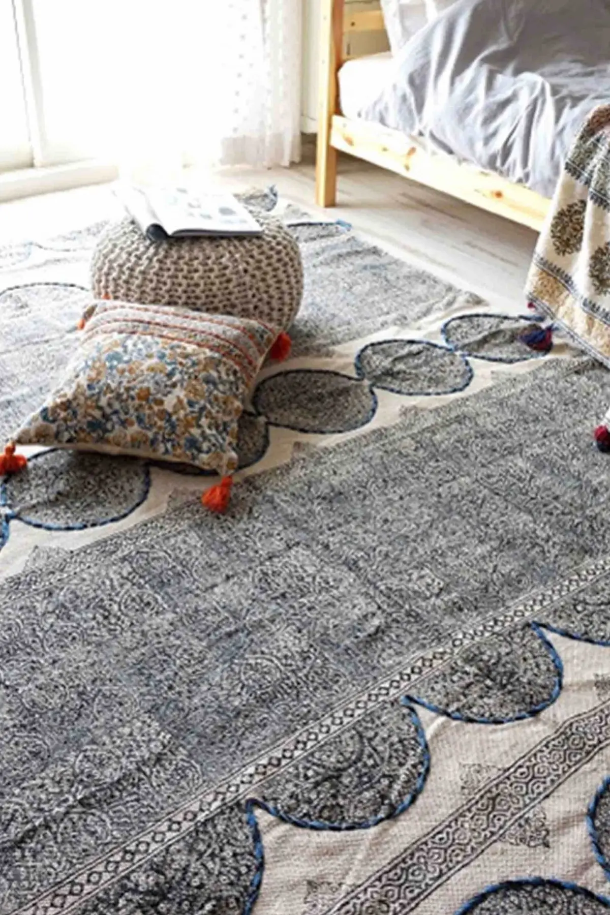 Skyler - Block Printed Rug 2
