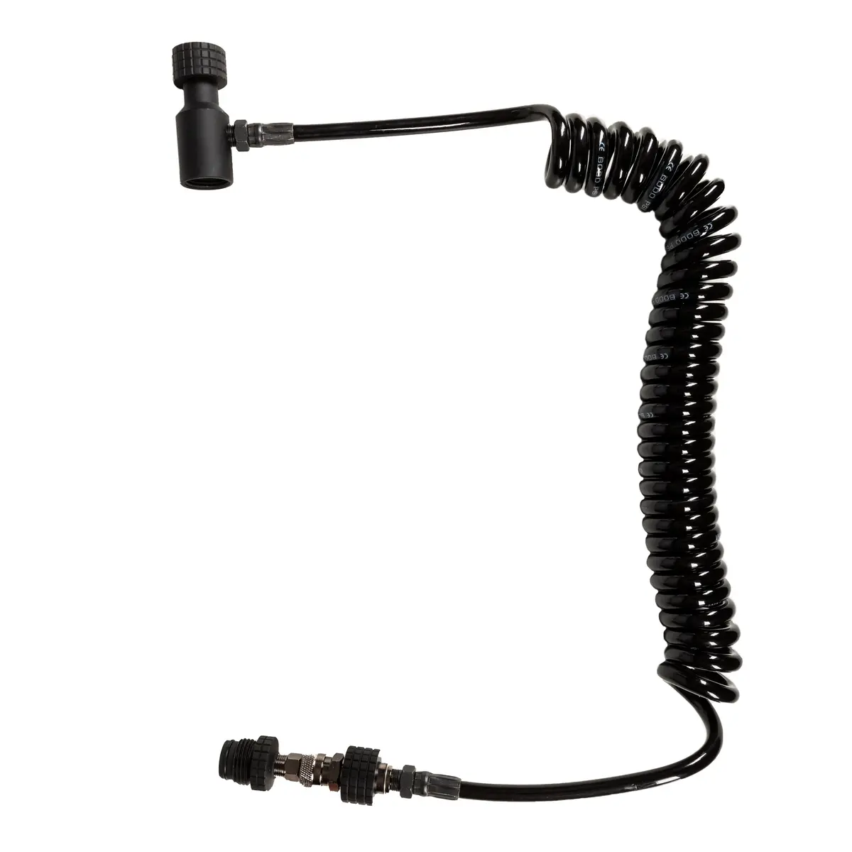 Coiled Remote W/ Slide Check + Quick Disconnect - Black 1