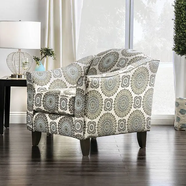 Misty Ivory/Pattern Floral Chair 1