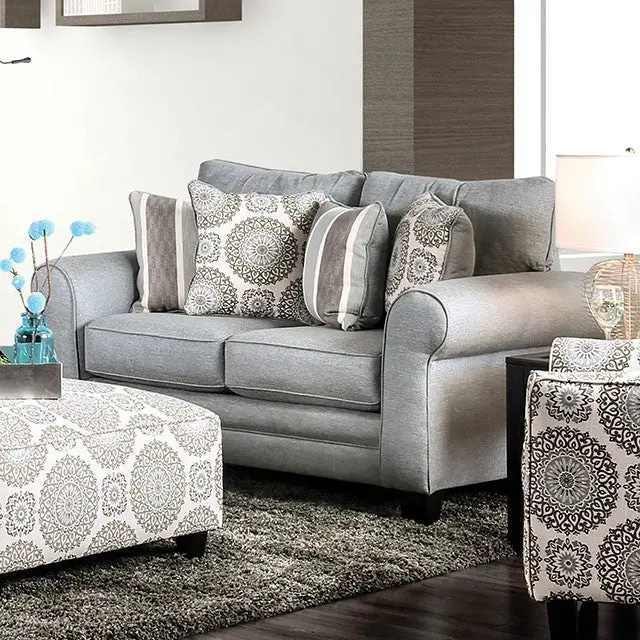 Misty Blue Gray Love Seat 1