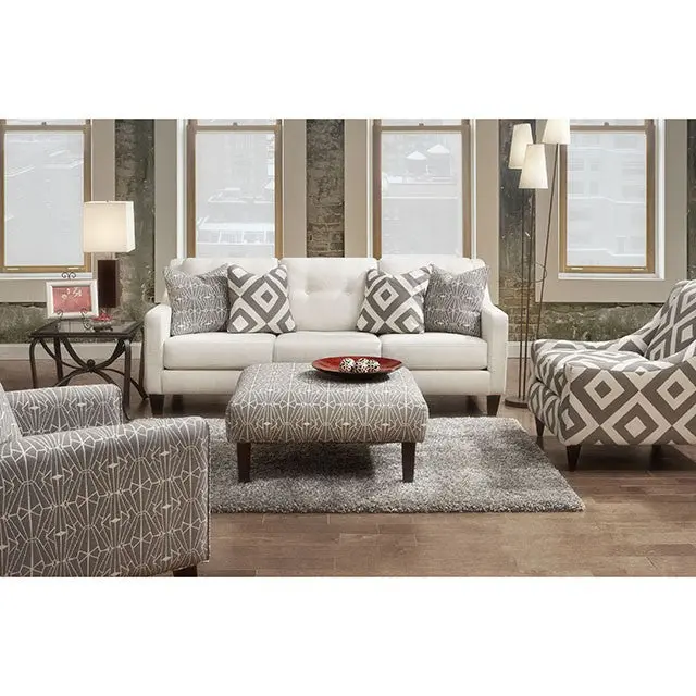 Parker Ivory/Gray/Pattern Chair, Diamond Pattern 2