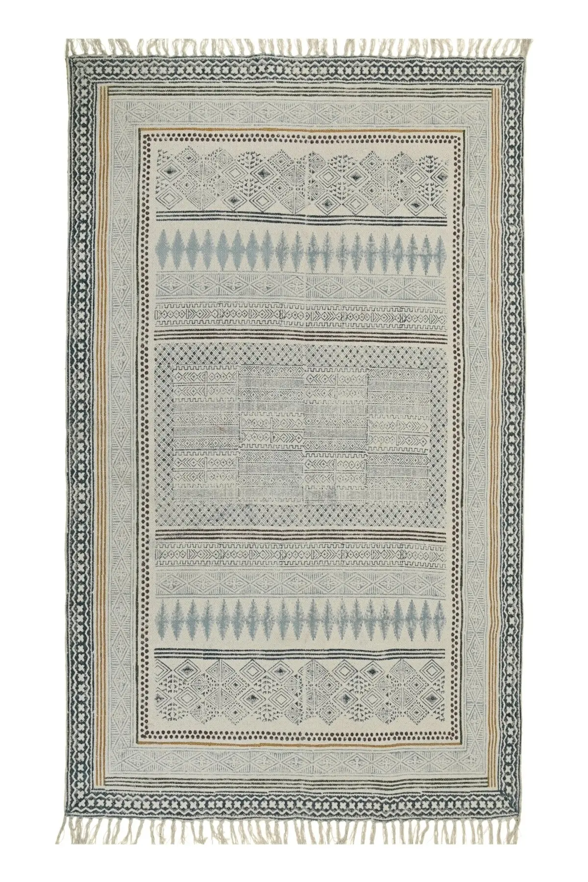 Snowdrop - Block Printed Rug 4