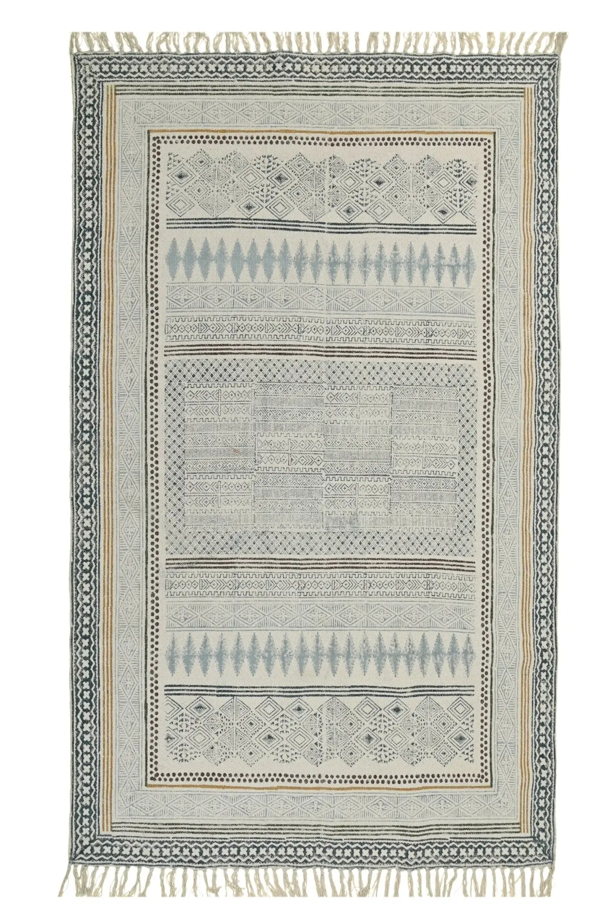 Snowdrop - Block Printed Rug 5