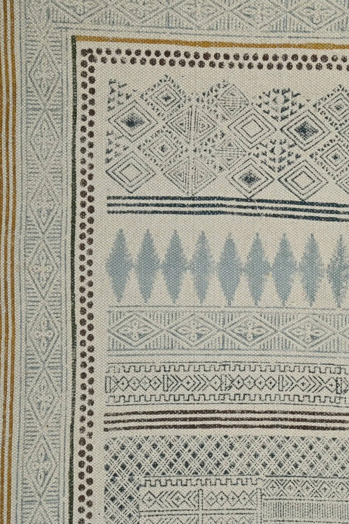 Snowdrop - Block Printed Rug 6