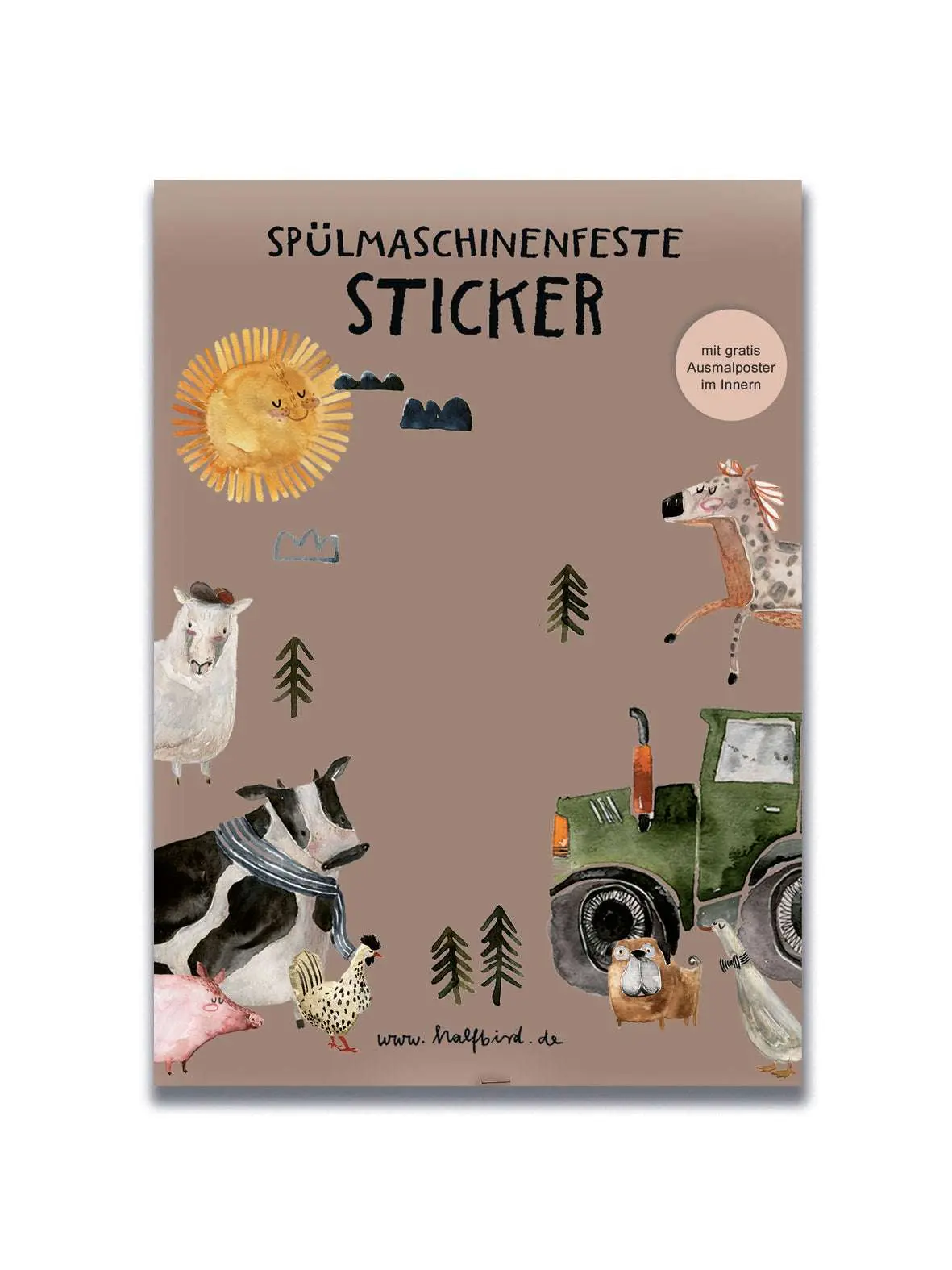 Spülmaschinenfeste Sticker "Bauernhof" 1