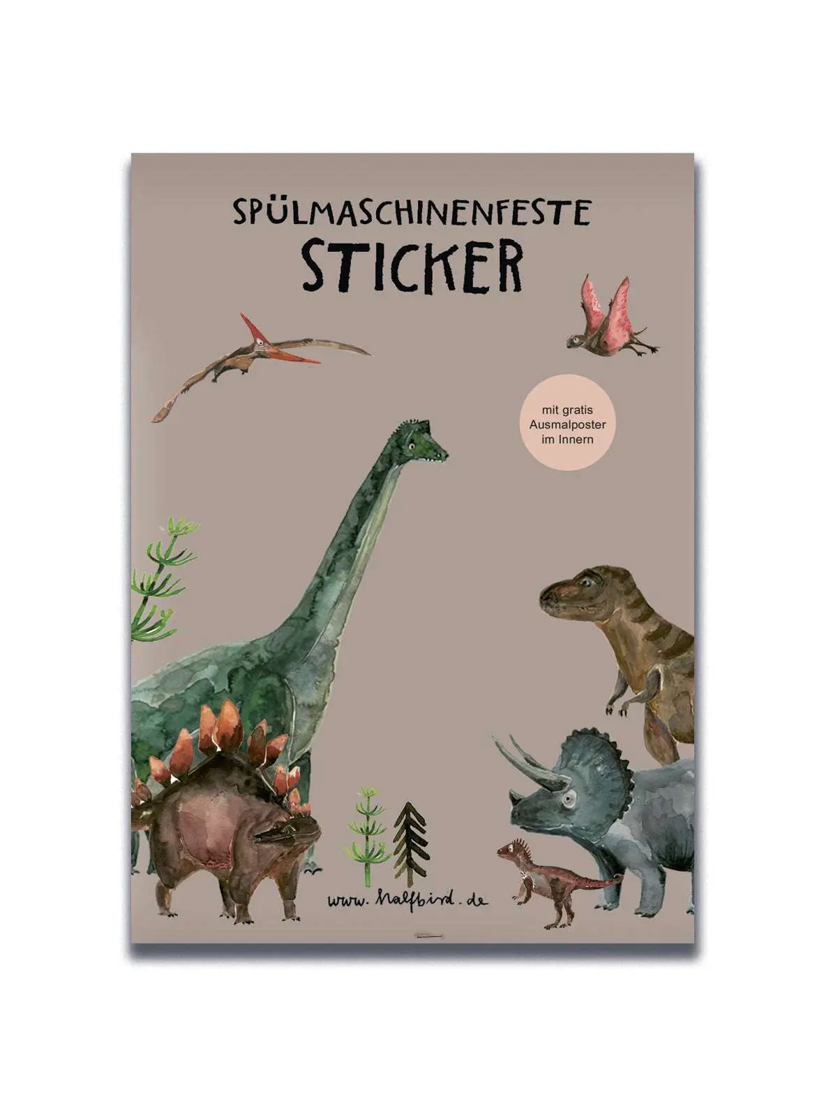 Spülmaschinenfeste Sticker "Dinos" 1