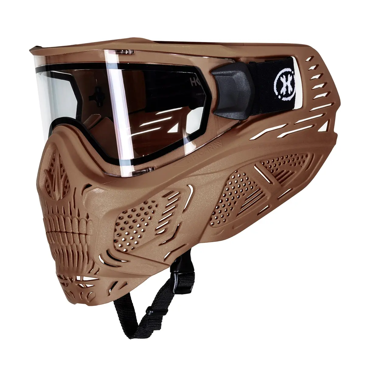 Hstl® Skull Goggle - Tan W/ Clear Lens 1