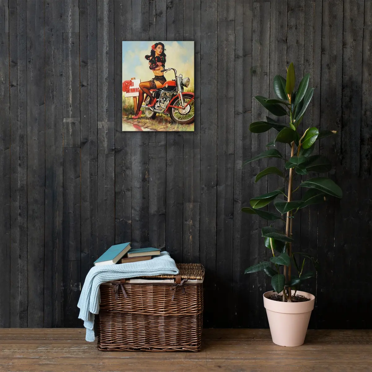 Gilera Girl Takes A Dip Thin Canvas 2