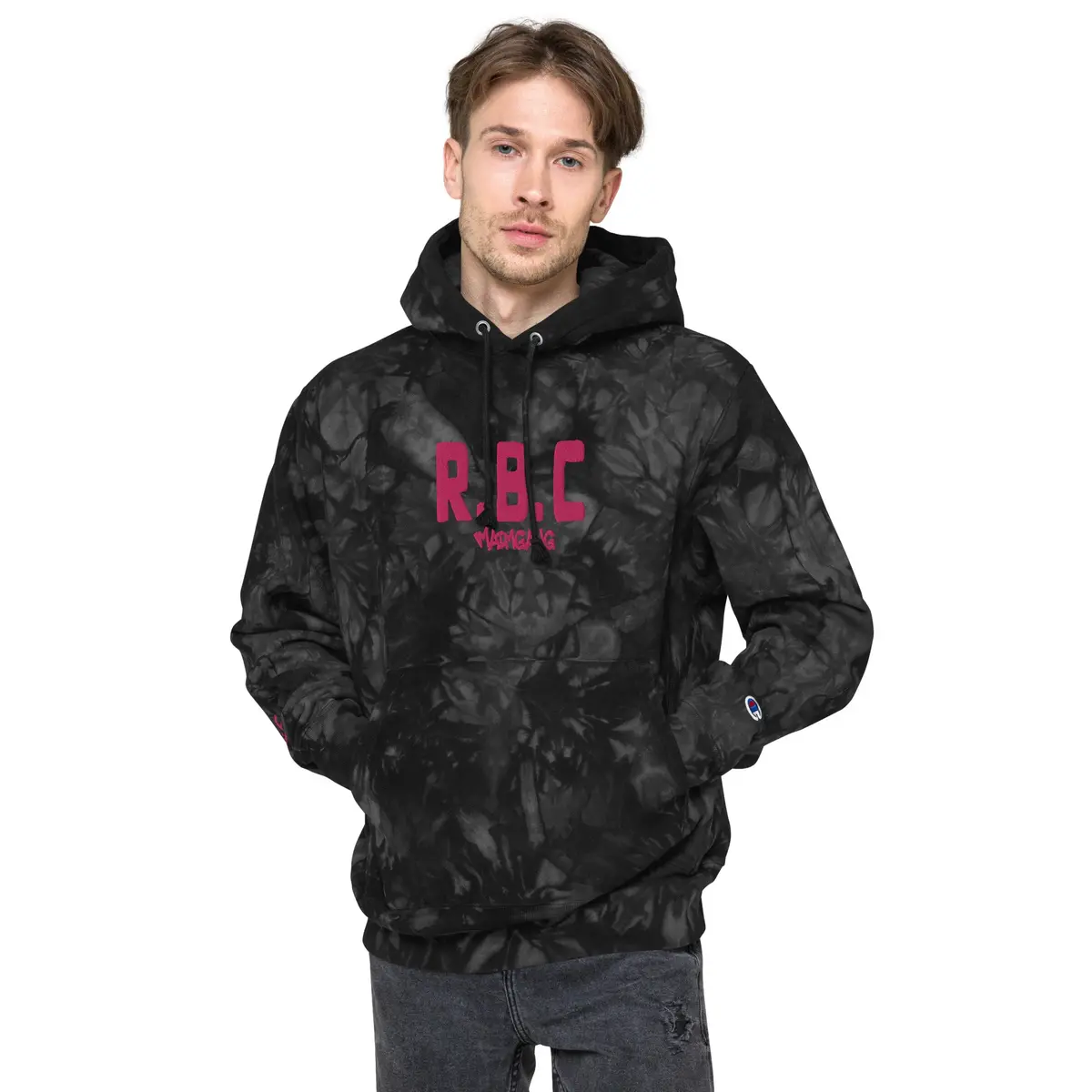 Rbc Set Embroidered Hoodie Unisex Champion Tie-Dye Hoodie 1