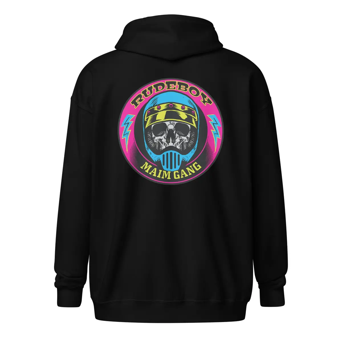 Maim Gang Circle Skull Unisex Heavy Blend Zip Hoodie 12