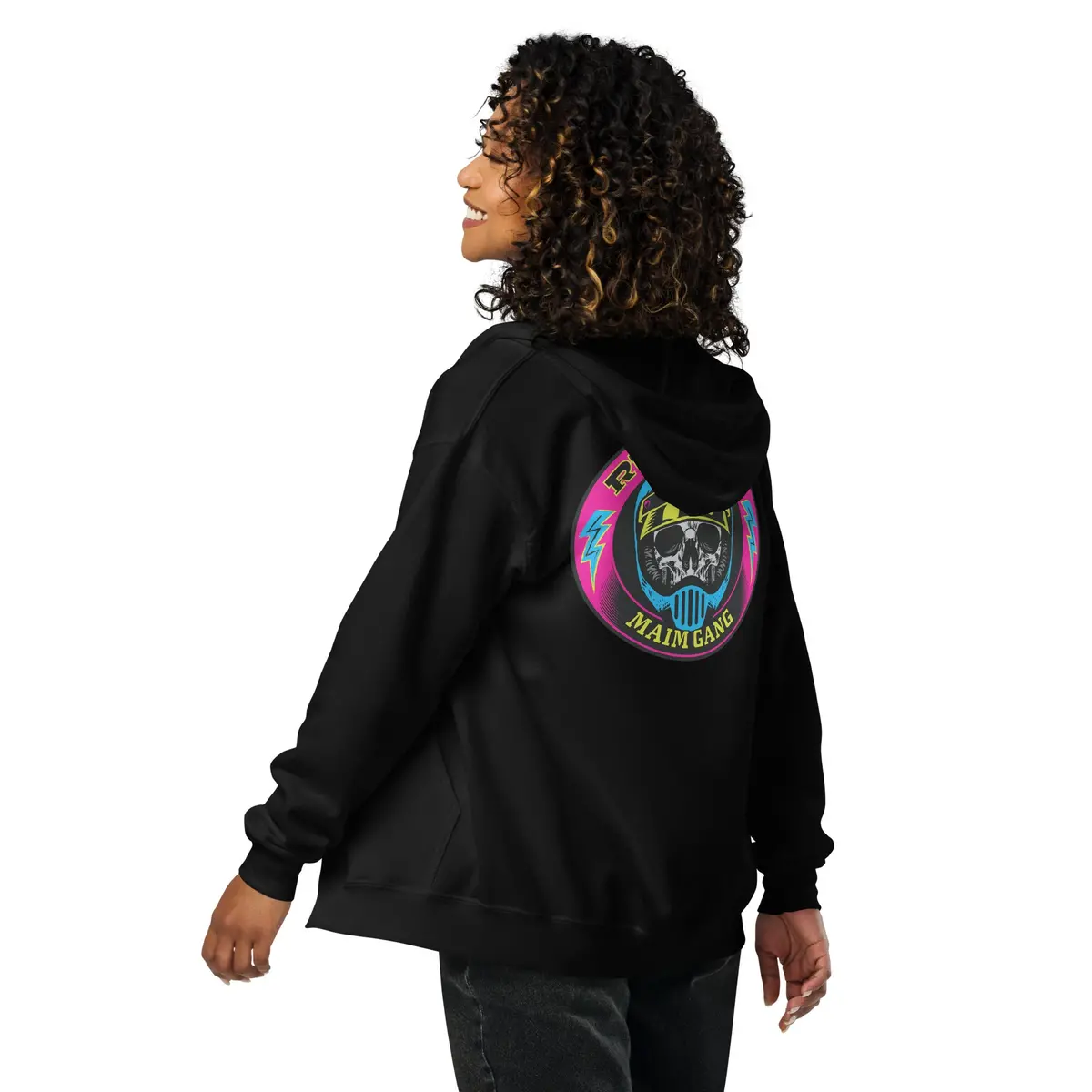 Maim Gang Circle Skull Unisex Heavy Blend Zip Hoodie 17