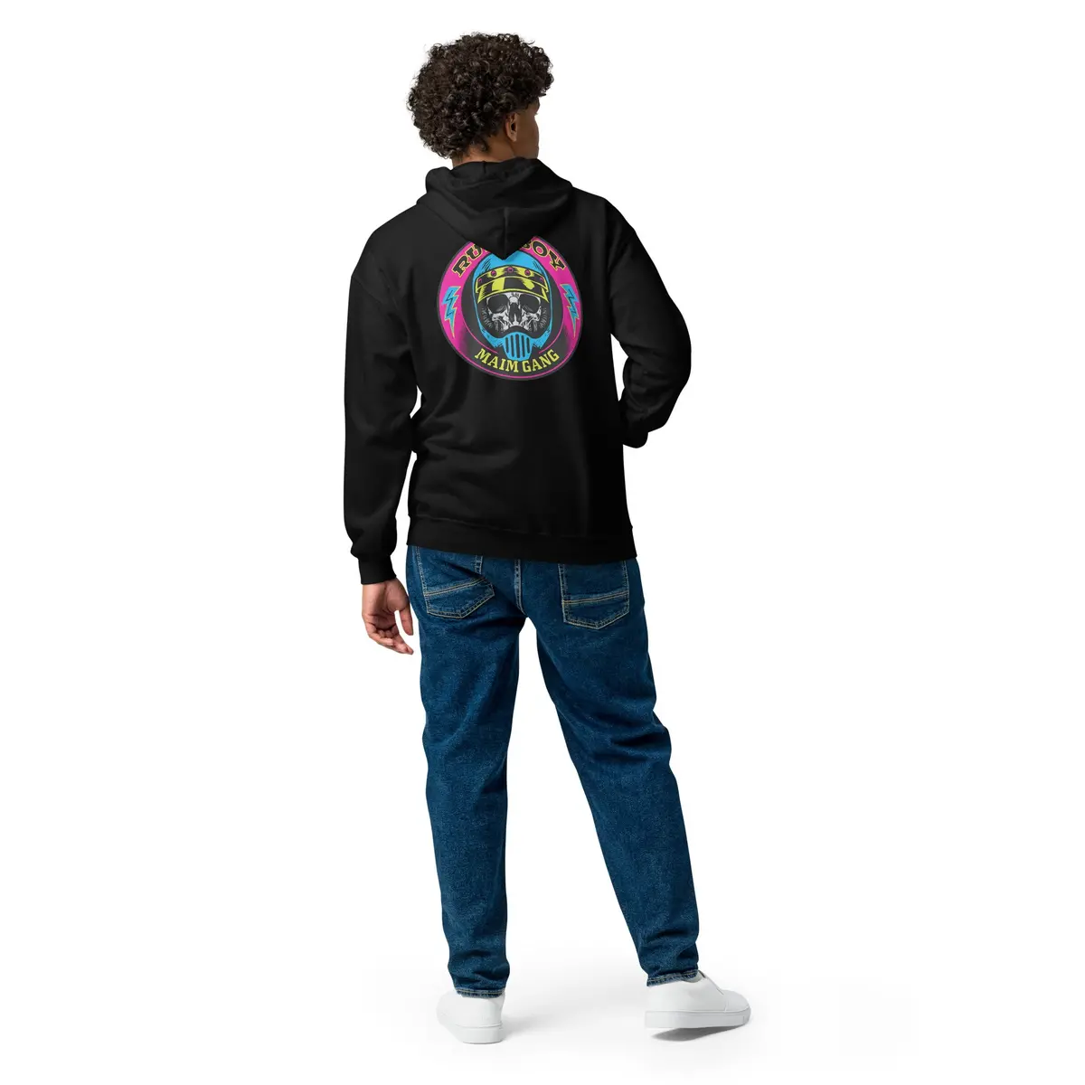 Maim Gang Circle Skull Unisex Heavy Blend Zip Hoodie 24