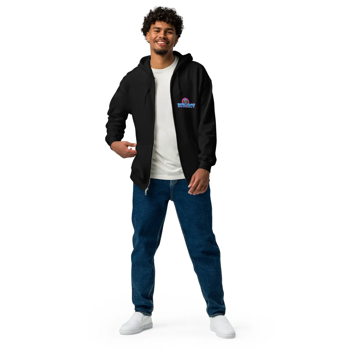 Maim Gang Circle Skull Unisex Heavy Blend Zip Hoodie 1