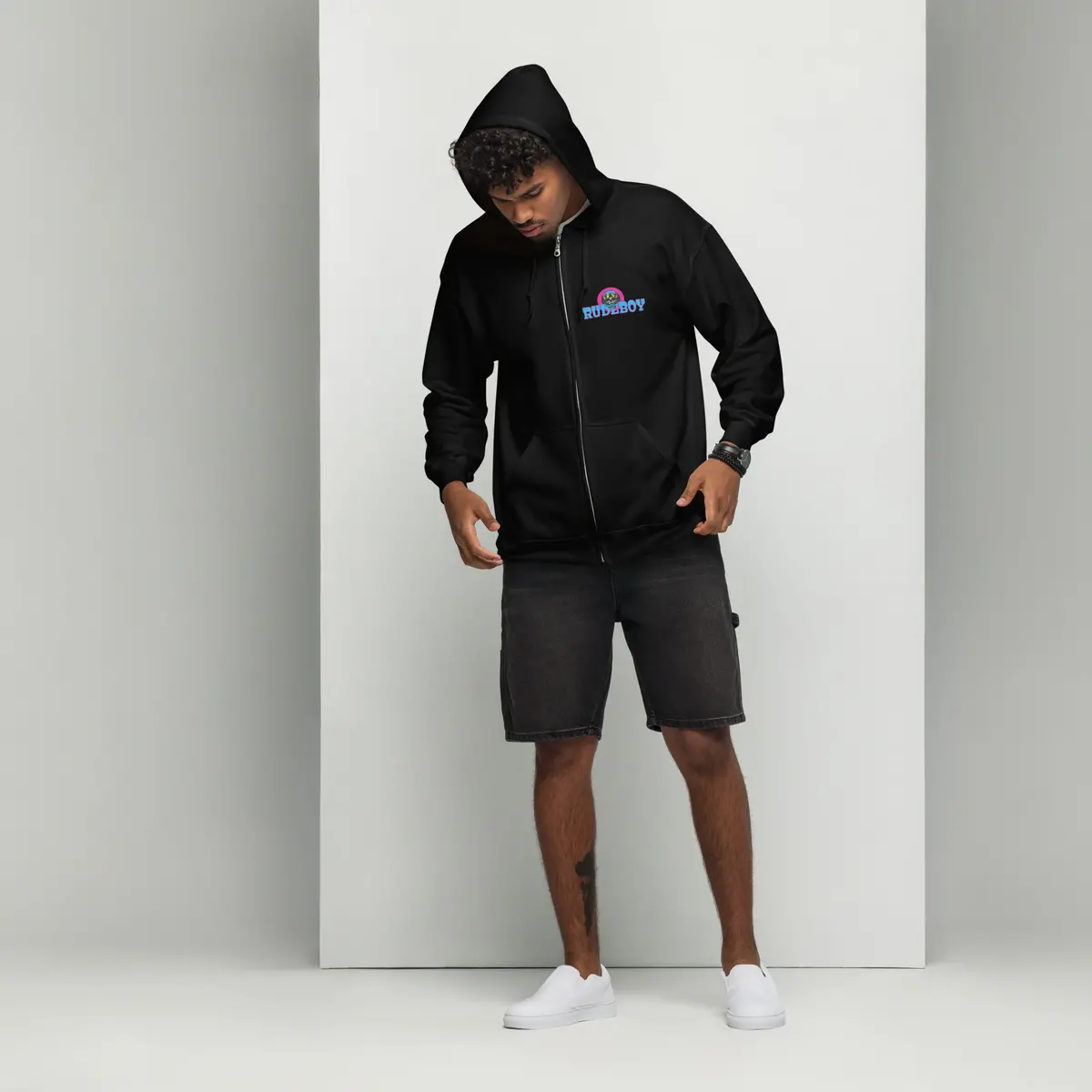Maim Gang Circle Skull Unisex Heavy Blend Zip Hoodie 5