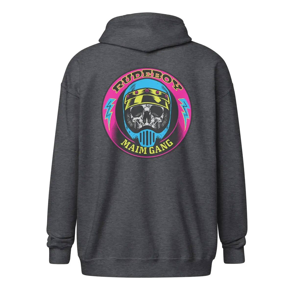 Maim Gang Circle Skull Unisex Heavy Blend Zip Hoodie 20