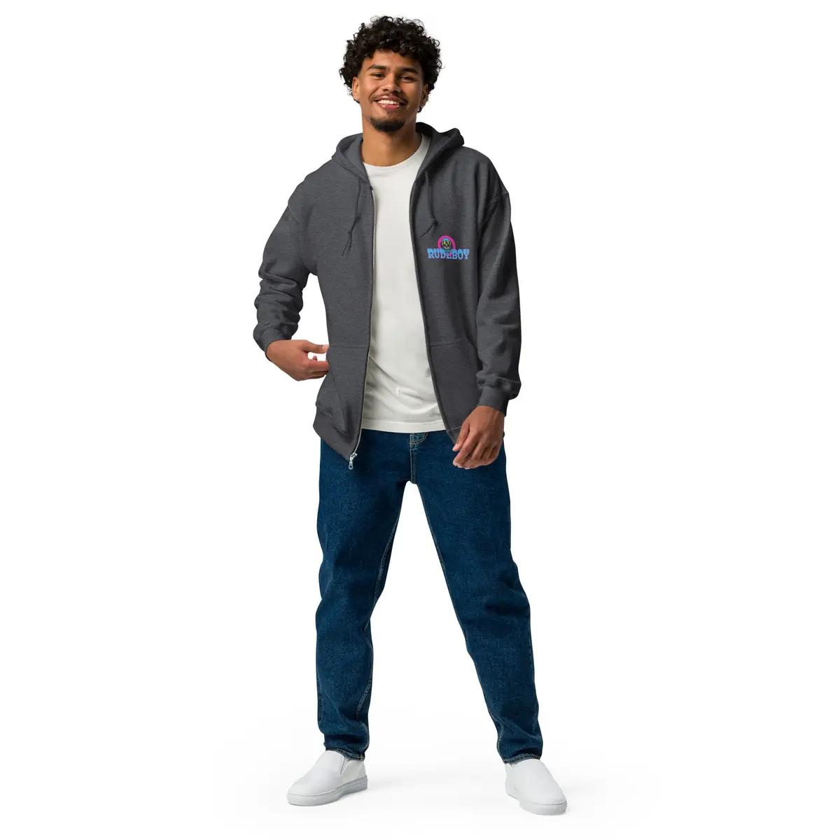 Maim Gang Circle Skull Unisex Heavy Blend Zip Hoodie 27