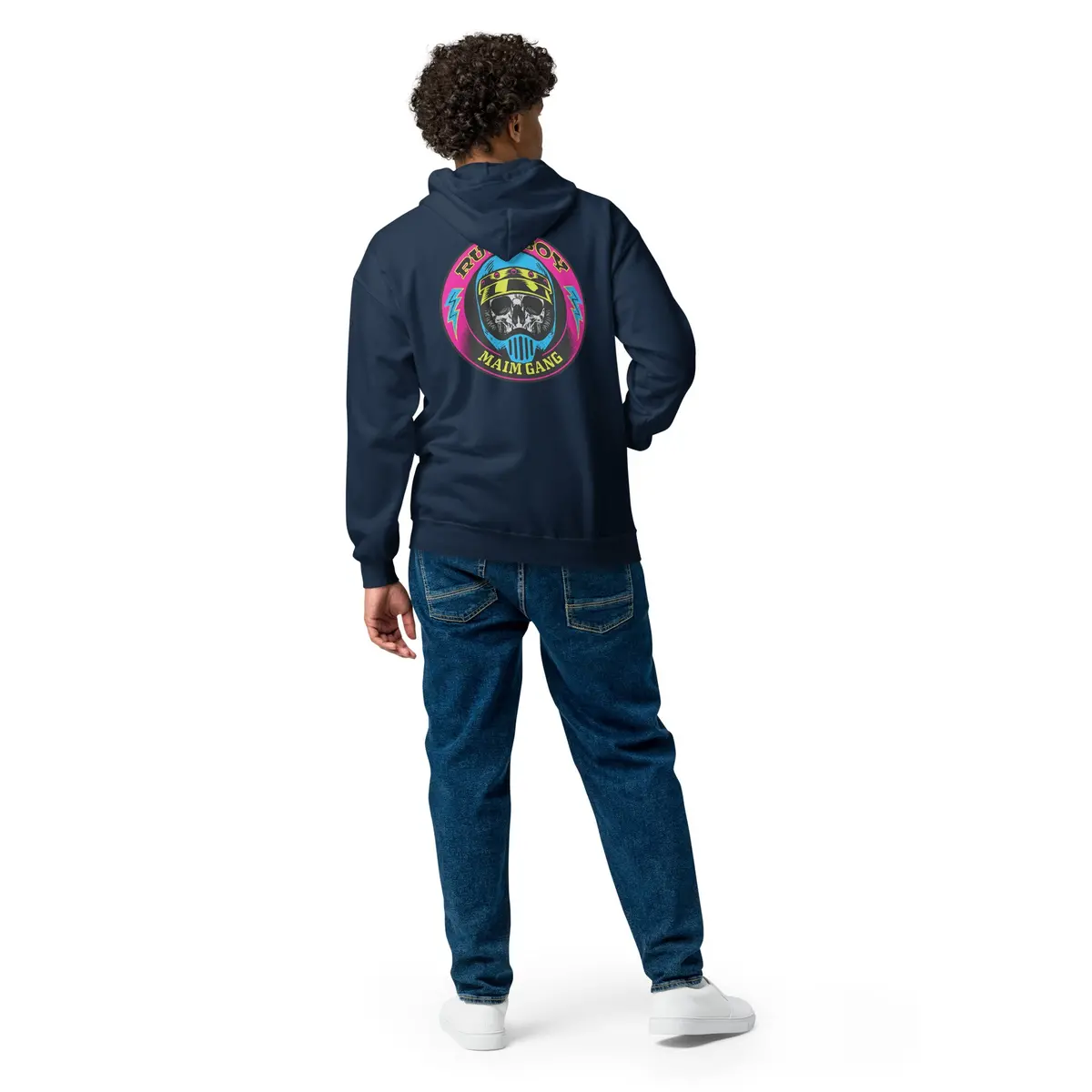 Maim Gang Circle Skull Unisex Heavy Blend Zip Hoodie 26