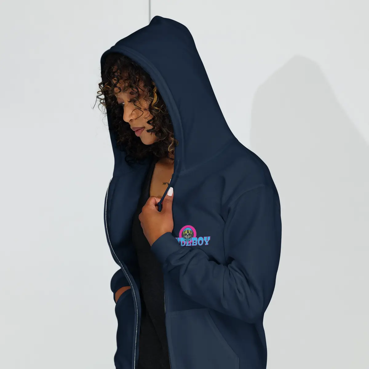 Maim Gang Circle Skull Unisex Heavy Blend Zip Hoodie 3