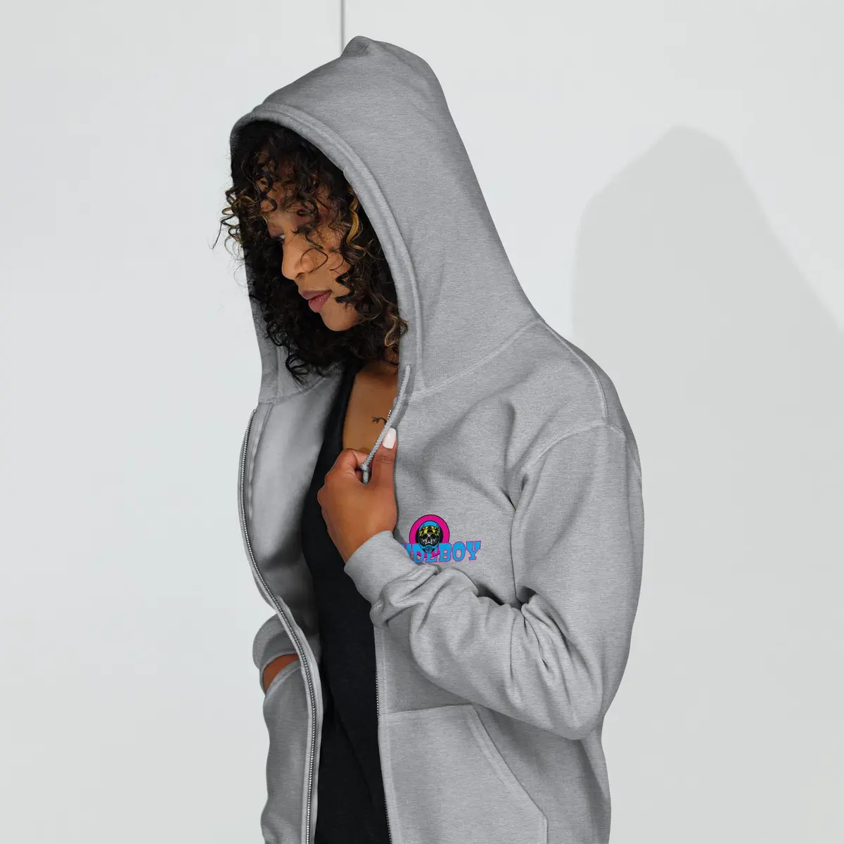 Maim Gang Circle Skull Unisex Heavy Blend Zip Hoodie 10