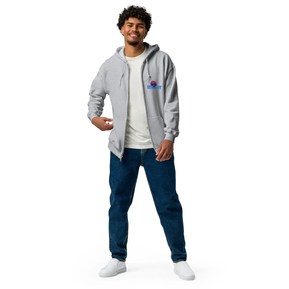 Maim Gang Circle Skull Unisex Heavy Blend Zip Hoodie 29