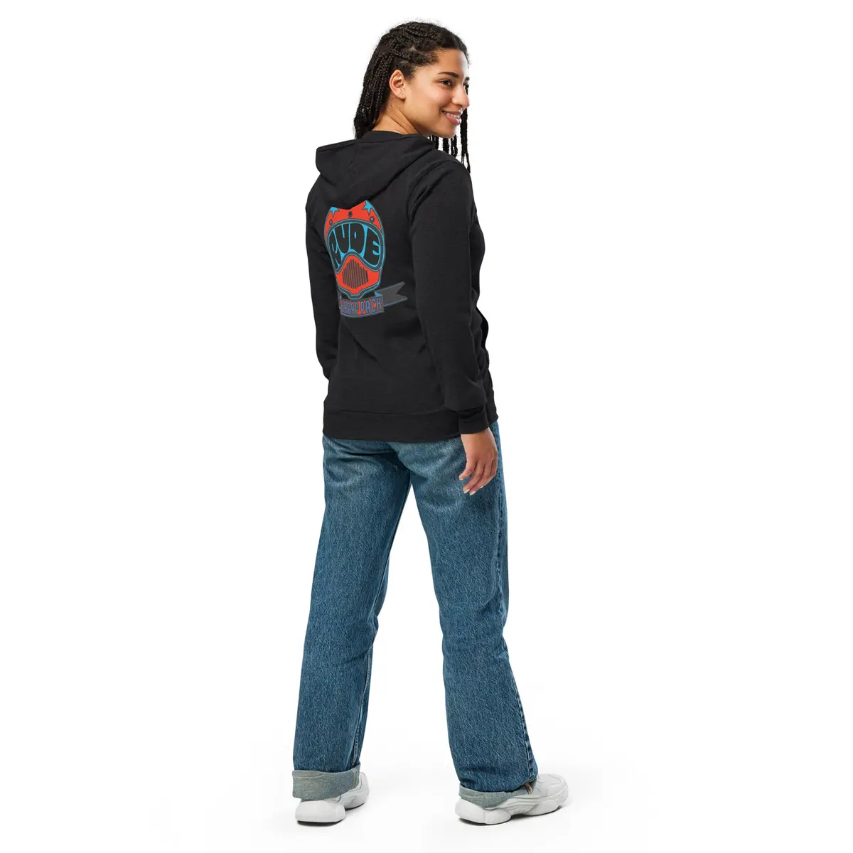 Retro Helmet Lightweight Zip Hoodie 6