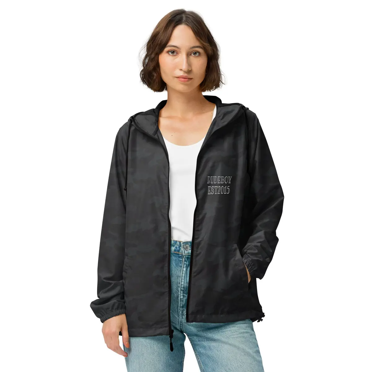 Est 2015 Unisex Lightweight Zip Up Windbreaker 3